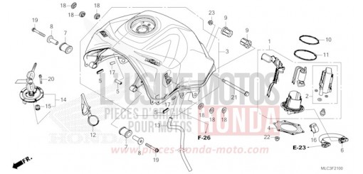 RESERVOIR A CARBURANT/POMPE A CARBURANT XL750P de 2024